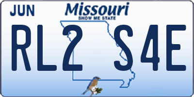 MO license plate RL2S4E