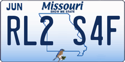 MO license plate RL2S4F