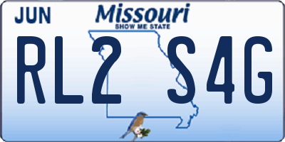 MO license plate RL2S4G