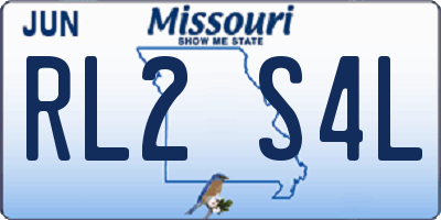 MO license plate RL2S4L