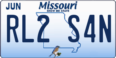 MO license plate RL2S4N
