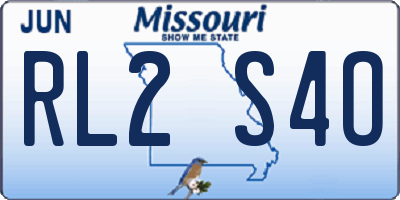 MO license plate RL2S4O