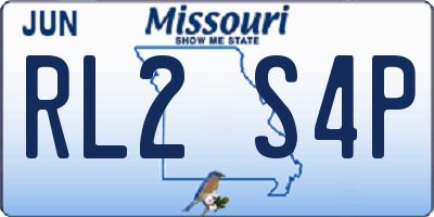 MO license plate RL2S4P