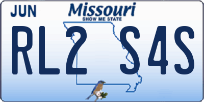 MO license plate RL2S4S