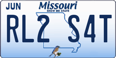 MO license plate RL2S4T