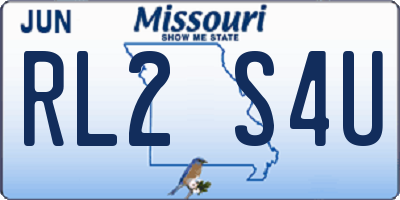 MO license plate RL2S4U