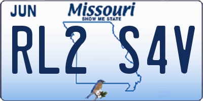 MO license plate RL2S4V