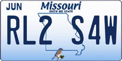 MO license plate RL2S4W