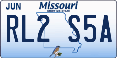MO license plate RL2S5A