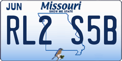 MO license plate RL2S5B