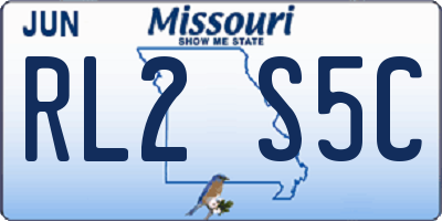 MO license plate RL2S5C