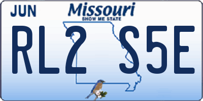 MO license plate RL2S5E
