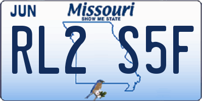 MO license plate RL2S5F