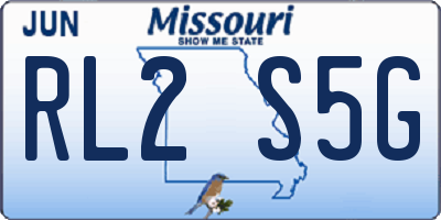 MO license plate RL2S5G