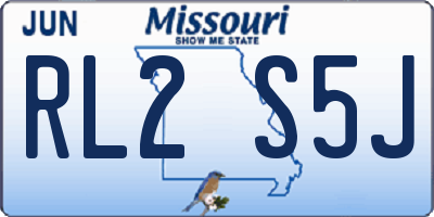 MO license plate RL2S5J