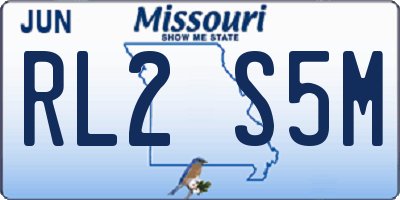 MO license plate RL2S5M
