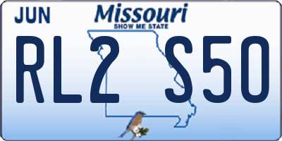 MO license plate RL2S5O