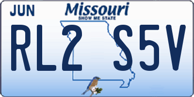 MO license plate RL2S5V