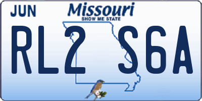 MO license plate RL2S6A