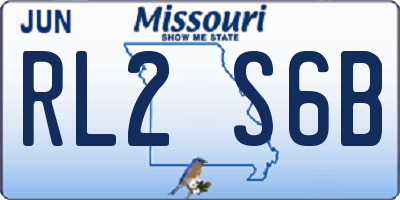 MO license plate RL2S6B