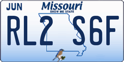 MO license plate RL2S6F