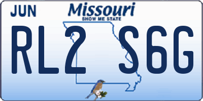 MO license plate RL2S6G