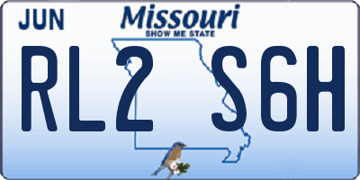 MO license plate RL2S6H