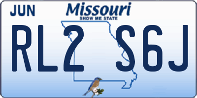 MO license plate RL2S6J