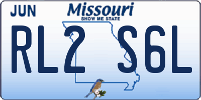 MO license plate RL2S6L