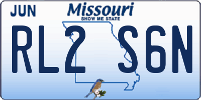 MO license plate RL2S6N