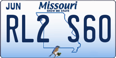 MO license plate RL2S6O