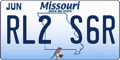 MO license plate RL2S6R