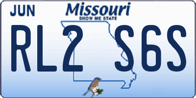 MO license plate RL2S6S