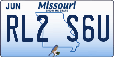 MO license plate RL2S6U