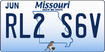 MO license plate RL2S6V