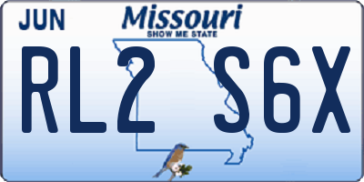 MO license plate RL2S6X