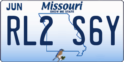 MO license plate RL2S6Y