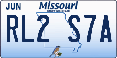 MO license plate RL2S7A
