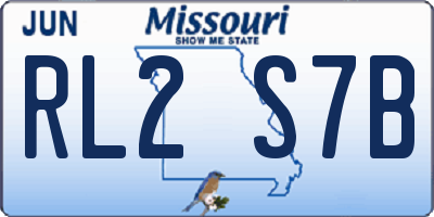 MO license plate RL2S7B