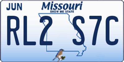 MO license plate RL2S7C