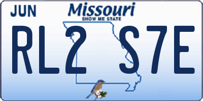 MO license plate RL2S7E