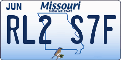 MO license plate RL2S7F