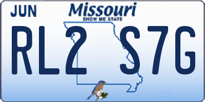 MO license plate RL2S7G