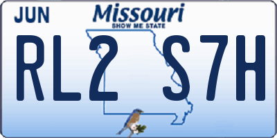 MO license plate RL2S7H
