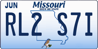 MO license plate RL2S7I