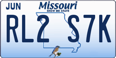 MO license plate RL2S7K