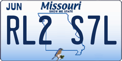 MO license plate RL2S7L