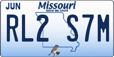 MO license plate RL2S7M