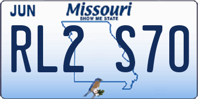 MO license plate RL2S7O