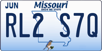 MO license plate RL2S7Q